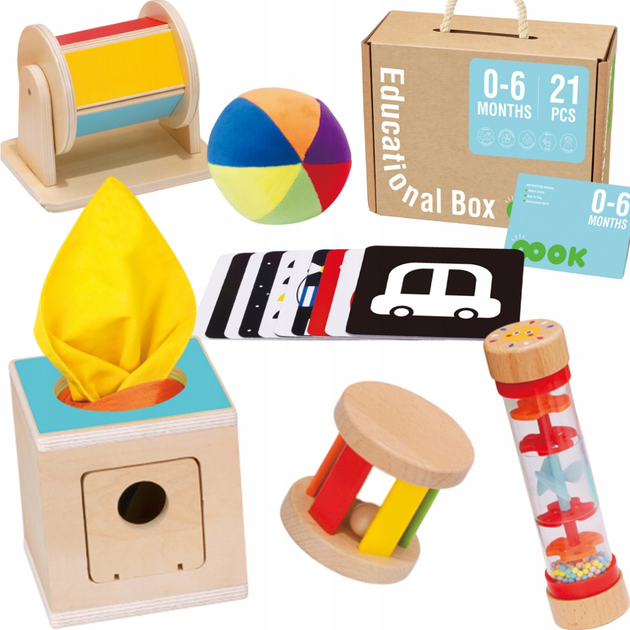 Розвиваючий набір Tooky Toy XXL Монтессорі 6 в 1 21 елемент (6972633375715) - зображення 1
