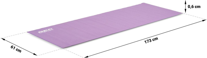 Килимок для тренувань Neo Sport 173 x 61 см 192102 фіолетовий (5903890606138) - зображення 9
