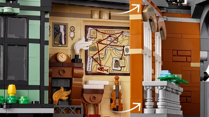 Конструктор LEGO Icons Шерлок Холмс: Книжный уголок 1359 элементов