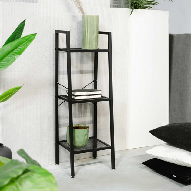 Regał Homla MALMI metalowy 35 x 35 x 101.5 cm Black (5904183832272) - obraz 6