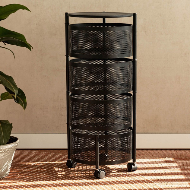 Regał Homla ROBUS metalowy 34 x 34 x 75 cm Black (5904183894508) - obraz 6