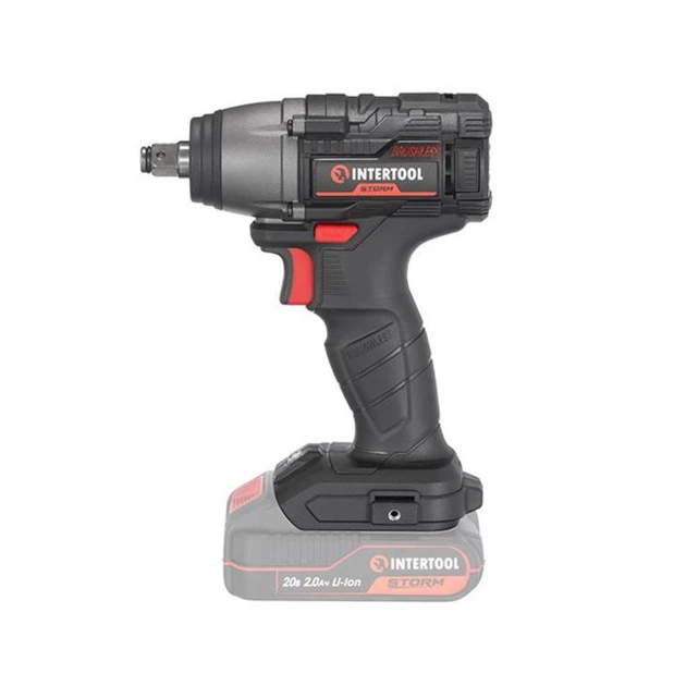 Гайковерт 1/2" аккумуляторный 300 Нм Intertool (ударный, с безщетк.двигатель, без ЗУ и АКБ) - Фото 2 Гайковерт 1/2" аккумуляторный 300 Нм Intertool (ударный, с безщетк.двигатель, без ЗУ и АКБ) - изображение 2