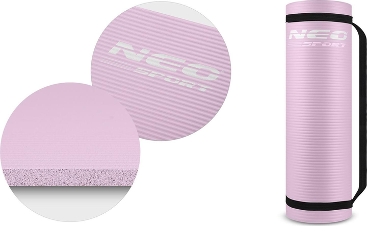 Mata do cwiczen Neo Sport 183 x 60 x 1 cm 192201 fioletowa (5903890606152) - obraz 4