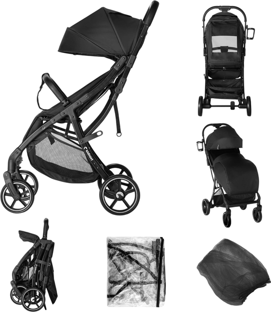 Wózek spacerowy Kidnort Fjällräv Czarny (5902983624189) - obraz 7
