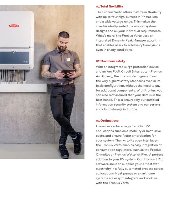Мережевий інвертор Fronius Verto 15.0 (SPD) - зображення 2