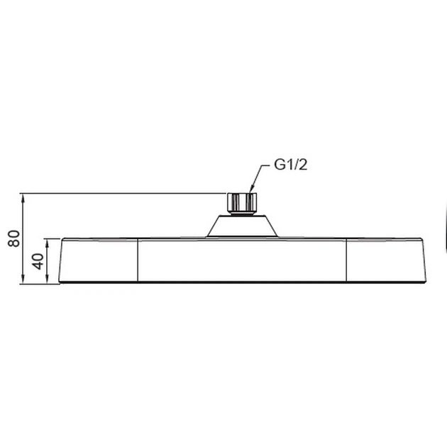 Лійка для душу стельова KOER KP-0401-01-OH, 250мм (Колір хром) (KR4980) - изображение 2