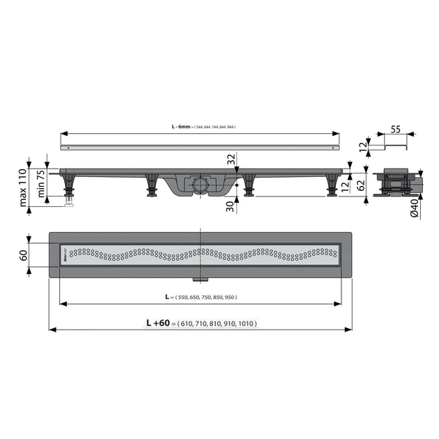 Трап линейный для душа KOLLER POOL APZ8 750мм с сухим затвором хром G8-750 - Фото 2 Трап линейный для душа KOLLER POOL APZ8 750мм с сухим затвором хром G8-750 - изображение 2