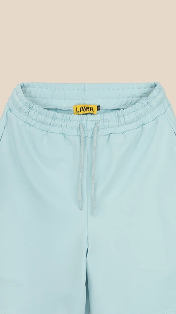 Шорты трикотажные однотонные женские LAWA WBC02406 XL Голубой - изображение 3