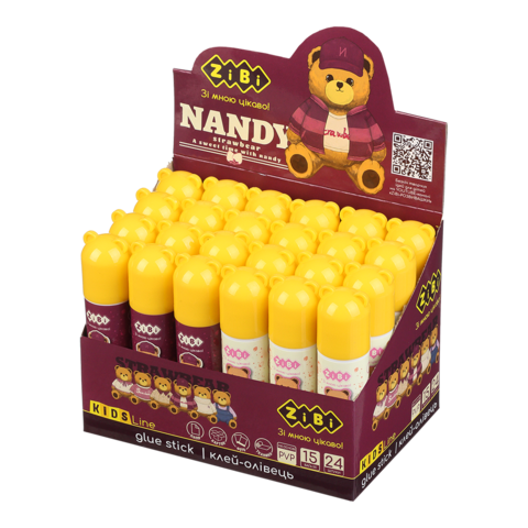 Клей-олівець 15г ZiBi KIDS Line 6304 BEAR TOY PVP (24) /ZB.6304/ - изображение 3