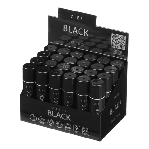 Клей-олівець 9г ZiBi 6305 BLACK PVP (24) /ZB.6305/ - изображение 2