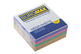Папір для нотаток кольоровий BUROMAX 9*9*4см, до 440арк. не склеєний "ДЕКОР" 2285 (72) /BM.2285/ - Фото 1 Папір для нотаток кольоровий BUROMAX 9*9*4см, до 440арк. не склеєний "ДЕКОР" 2285 (72) /BM.2285/ - зображення 1