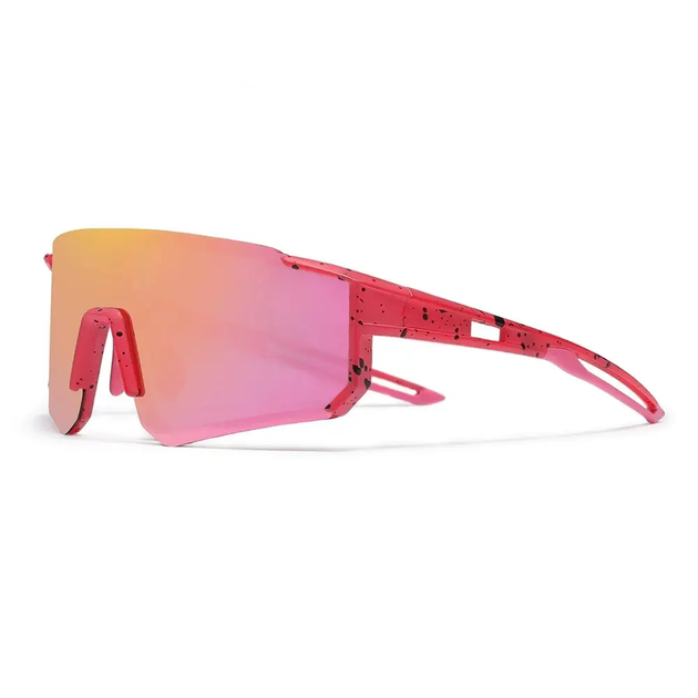 Протиударні велосипедні поляризаційні сонцезахисні окуляри KINGSEVEN 920 Pink Speckle - зображення 3