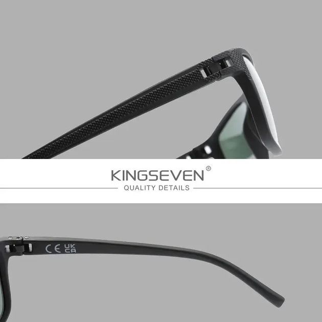 Поляризаційні сонцезахисні окуляри KINGSEVEN LC755 Black Green - зображення 4