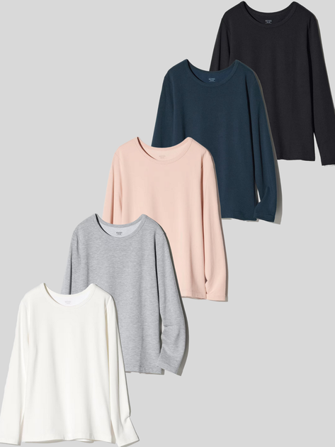 Лонгслів Uniqlo розмір XXL світло сірий (03) (469751) - изображение 4