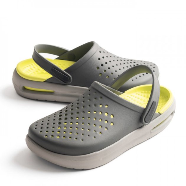 Сабо Crocs InMotion Clog 40-41 р 25.8-26.7 см Серые Салатовые 209964-M8/W10 Grey/Light Green - изображение 3