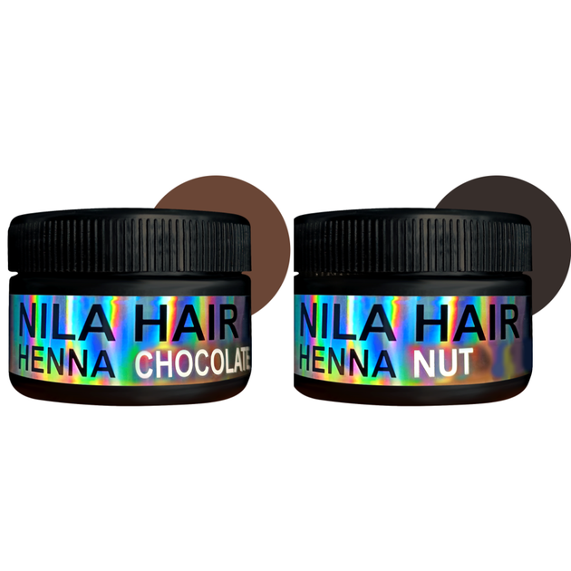 Набор Nila Хна для волос Шоколад Chocolate 60г + Орех Nut 60г - Фото 1 Набор Nila Хна для волос Шоколад Chocolate 60г + Орех Nut 60г - изображение 1