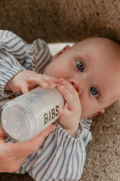 Дитяча пластикова пляшечка BIBS Baby Bottle Round Latex 150 мл Slow Flow, 0+m - зображення 4