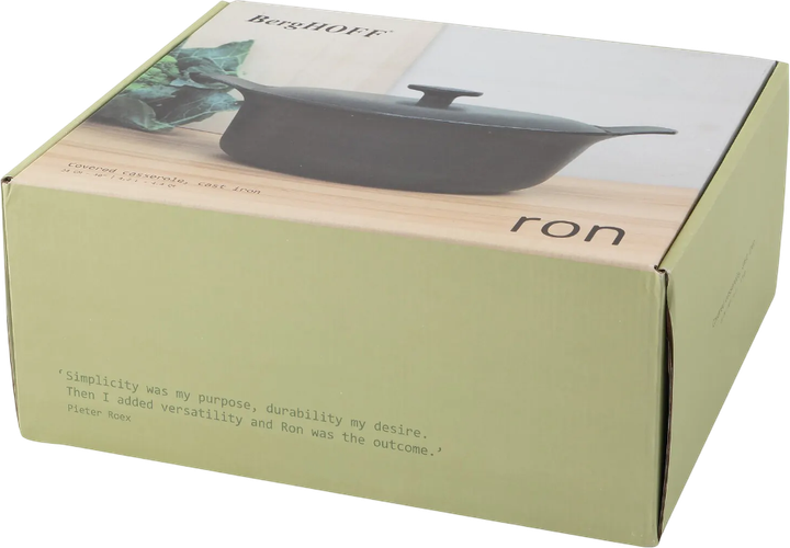Каструля BergHOFF Ron Line чавунна чорна 4.2 л (5413821050324) - зображення 4
