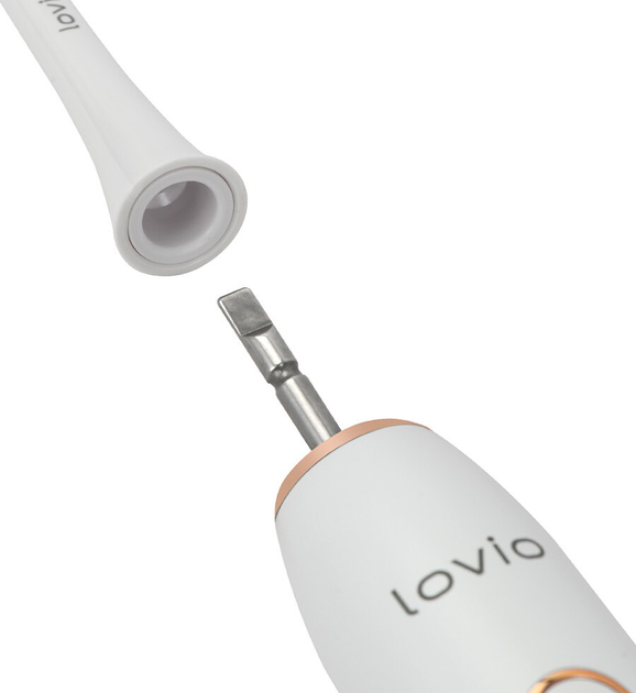 Електрична зубна щітка Lovio SonicProtect Pro Біла + Brush Heads + TC (LVTB124WH) - зображення 2