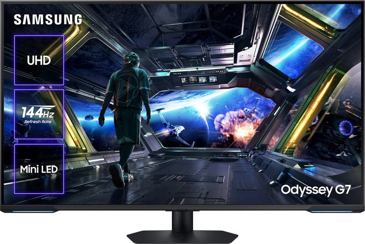 Монитор 43" Samsung Mini LED Odyssey Neo G7 S43CG70 SmartTV (LS43CG700NIXUA) 4K UHD Mini LED / Quantum Dot / 144Hz / 10-Bit / HDR 600 / HDR10+ / FreeSync Premium Pro / G-SYNC Compatible / DCI-P3 95% / HDMI 2.1 / SmartTV Tizen / WiFi / Bluetooth / LAN - изображение 1