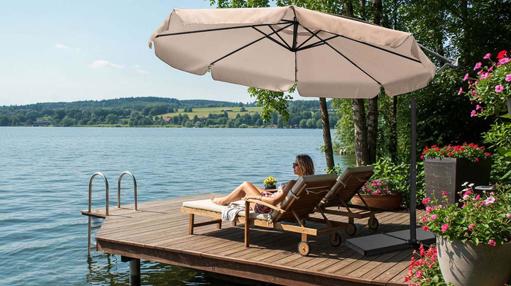 Parasol ogrodowy Plonos PL-881 Beżowy (488103) - obraz 5