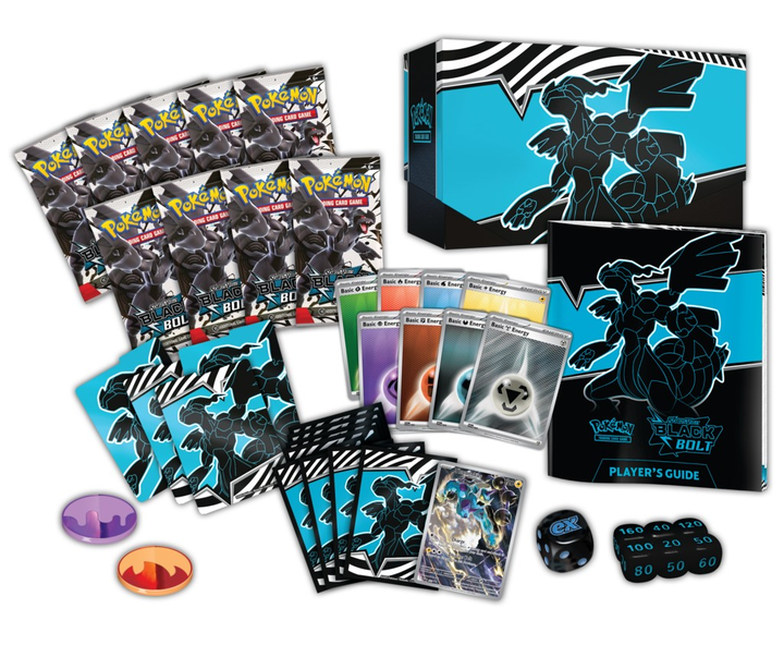 Набір Pokémon TCG: Scarlet & Violet - Black Bolt - Elite Trainer Box - Zekrom 5 шт (0196214113664) - зображення 3