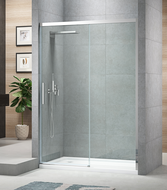 Двері в нішу Koer SR SD05-140x200-TR-01 прозоре скло Easy Clean 6мм, хром (KR5406) - зображення 2