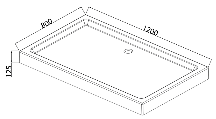 Душевой поддон с сифоном Mixxus HARD ST01-120x80x13 диаметр слива 52 мм (MI6919) - Фото 3 Душевой поддон с сифоном Mixxus HARD ST01-120x80x13 диаметр слива 52 мм (MI6919) - изображение 3