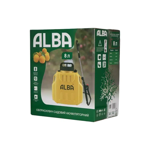 Комплект Опрыскиватель Spray CF-BC-8л аккумуляторный и Насадка Турбо туман ALBA Spray CF-112E - изображение 13