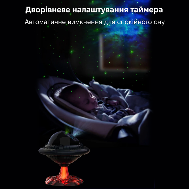 Лазерный проектор ночник звездного неба Inspire Летающая тарелка LWS-R-10 - Фото 8 Лазерный проектор ночник звездного неба Inspire Летающая тарелка LWS-R-10 - изображение 8