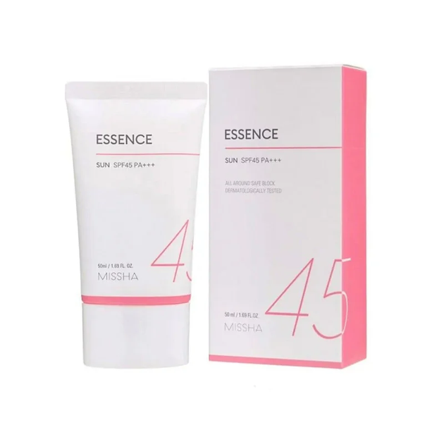 Солнцезащитная эссенция с комплексом растительных экстрактов Missha All Around Safe Block Essence Sun SPF45+ PA+++, 50 мл - Фото 1 Солнцезащитная эссенция с комплексом растительных экстрактов Missha All Around Safe Block Essence Sun SPF45+ PA+++, 50 мл - изображение 1