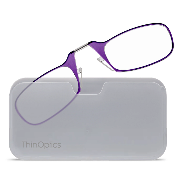 Окуляри Thinoptics +1.50, фіолетові + Чохол універсальний прозорий (1.5PURWUP) - Фото 2 Окуляри Thinoptics +1.50, фіолетові + Чохол універсальний прозорий (1.5PURWUP) - зображення 2