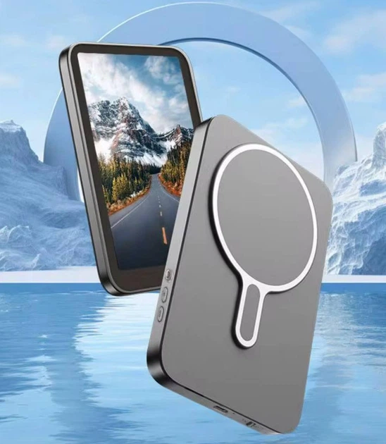 Магнітний Дублікатор Повторювач екрана телефона Селфі Дисплей MagSafe Бездротовий Монітор для фото на задню камеру iScreen T1 Зовнішній екран для iOS айфона Bluetooth WIFI на магнітному кріпленні для задньої камери iPhone Android - зображення 3