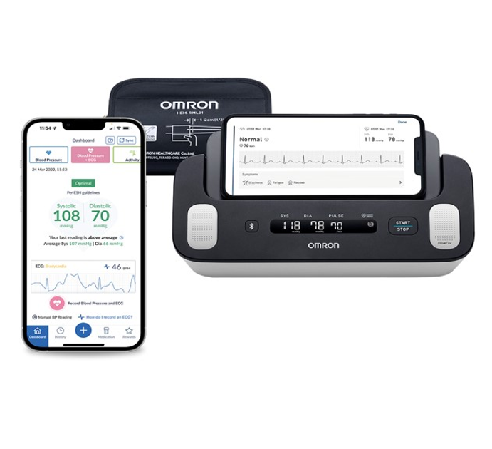 Измеритель артериального давления автоматический на плечо OMRON +ЭКГ Complete HEM-7530T-E3 (202408002307D) - Уценка - изображение 1