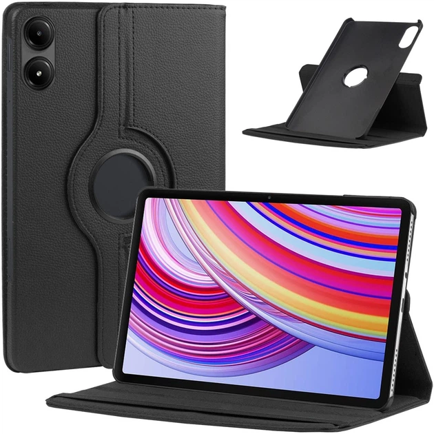 Чохол Book 360 для планшета Xiaomi Redmi Pad Pro / Poco Pad 12.1 книжка поворотний підставка PU шкіра Чорний - Фото 5 Чохол Book 360 для планшета Xiaomi Redmi Pad Pro / Poco Pad 12.1 книжка поворотний підставка PU шкіра Чорний - зображення 5