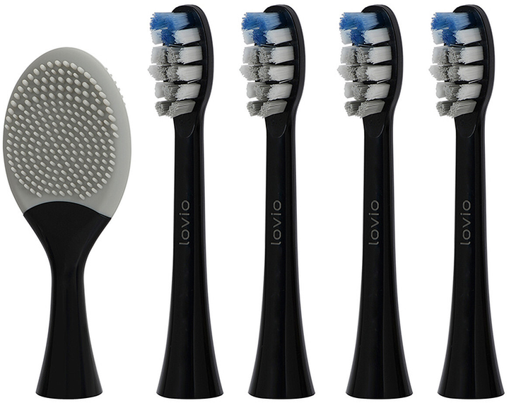 Soniczna szczoteczka do zębów Lovio SonicProtect Pro Czarna + Brush Heads + TC (LVTB124BK) - obraz 3