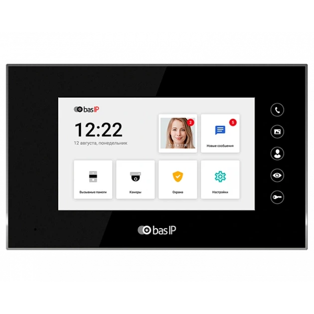 IP-видеодомофон 7" Bas-IP AQ-07LL (Black) - Фото 1 IP-видеодомофон 7" Bas-IP AQ-07LL (Black) - изображение 1