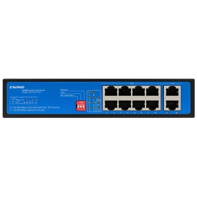Коммутатор PoE Ewind EW-S1910CF-AP неуправляемый 10 портов - Фото 1 Коммутатор PoE Ewind EW-S1910CF-AP неуправляемый 10 портов - изображение 1