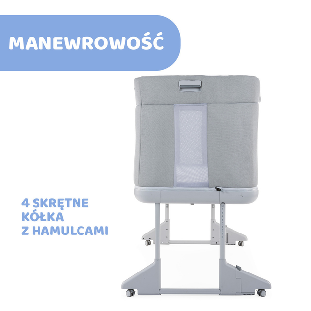 Łóżeczko dziecięce dostawne Chicco Next2Me Forever Moongrey 3 w 1 Szare (8058664140510) - obraz 5