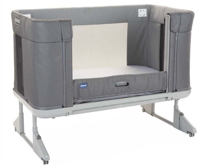 Łóżeczko dziecięce dostawne Chicco Next2Me Forever Moongrey 3 w 1 Szare (8058664140510) - obraz 2