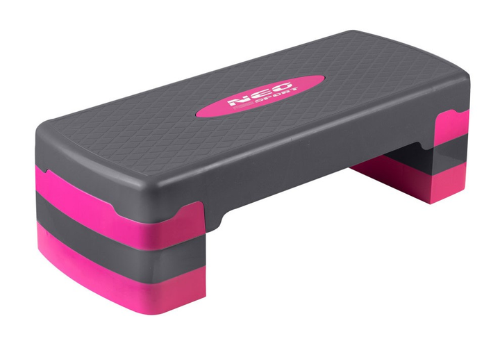 Степ платформа для тренувань Neo Sport 3 ступінчаста ns 400 рожева (5903890611385) - зображення 3