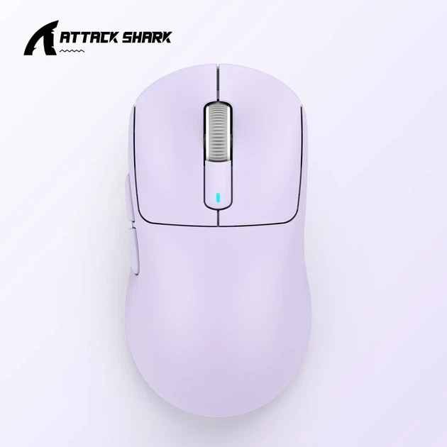 Игровая мышка Attack Shark X3 Wireless фиолетовая (PAW3395) - профессиональное оружие геймера! - Фото 1 Игровая мышка Attack Shark X3 Wireless фиолетовая (PAW3395) - профессиональное оружие геймера! - изображение 1