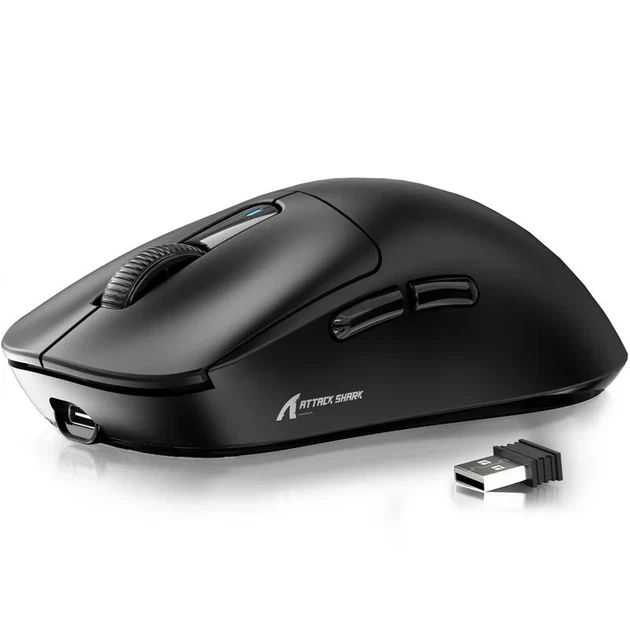 Игровая мышка Attack Shark X3 Wireless черная (PAW3395) – профессиональное оружие геймера! - Фото 2 Игровая мышка Attack Shark X3 Wireless черная (PAW3395) – профессиональное оружие геймера! - изображение 2