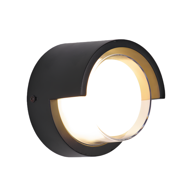 Уличный LED светильник 9W фасадный Velmax настенный круглый 3000K черный IP54 V-CTL-WL-008 - изображение 4