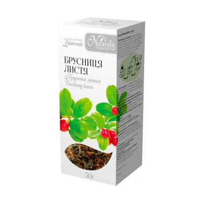 Naturalis фітопрепарати та лікарські трави Брусниця листя 50г Натураліс - изображение 1