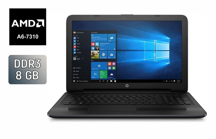 Ноутбук Б-клас HP 255 G5 / 15.6" (1366x768) TN / AMD A6-7310 (4 ядра по 2.0 - 2.4 GHz) / 8 GB DDR3 / 240 GB SSD / AMD Radeon R4 Graphics / WebCam / Windows 10 б/в - Фото 1 Ноутбук Б-клас HP 255 G5 / 15.6" (1366x768) TN / AMD A6-7310 (4 ядра по 2.0 - 2.4 GHz) / 8 GB DDR3 / 240 GB SSD / AMD Radeon R4 Graphics / WebCam / Windows 10 б/в - зображення 1