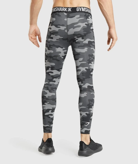 Мужские спортивные леггинсы Gymshark Element Baselayer Leggings - Grey Print - XXXL - Фото 2 Мужские спортивные леггинсы Gymshark Element Baselayer Leggings - Grey Print - XXXL - изображение 2