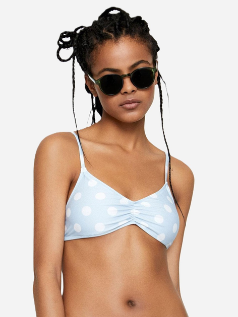 Верхняя часть купальника женская Pull & Bear XAZ379201IKXZ XS Голубая в горошек (DD8000007037476) 