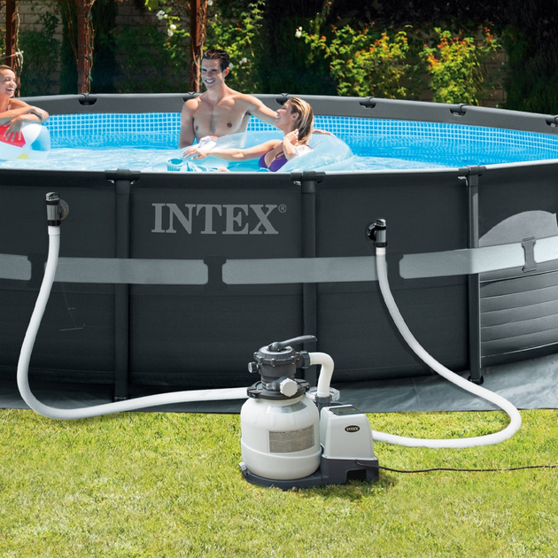 Насос фільтруючий пісочний до басейну Intex 7900 л/год 26646 + 25 кг піску (5903890606473) - зображення 14