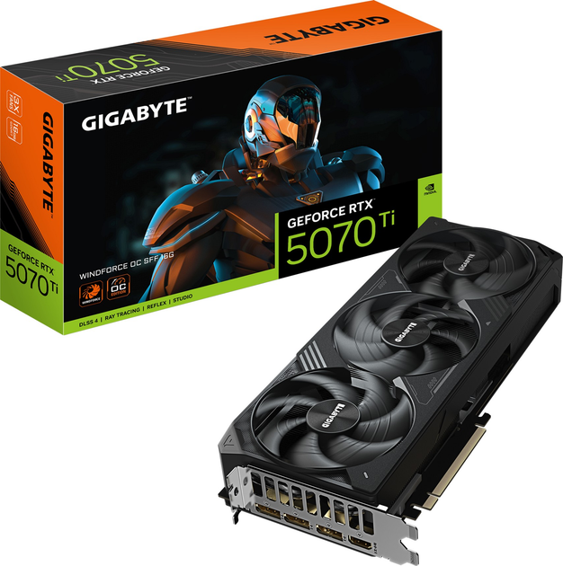 Karta graficzna Gigabyte PCI-Ex GeForce RTX 5070 Ti Windforce OC SFF 16GB GDDR7 (256bit) (30000) (HDMI, 3 x DisplayPort) (GV-N507TWF3OC-16GD) - obraz 10